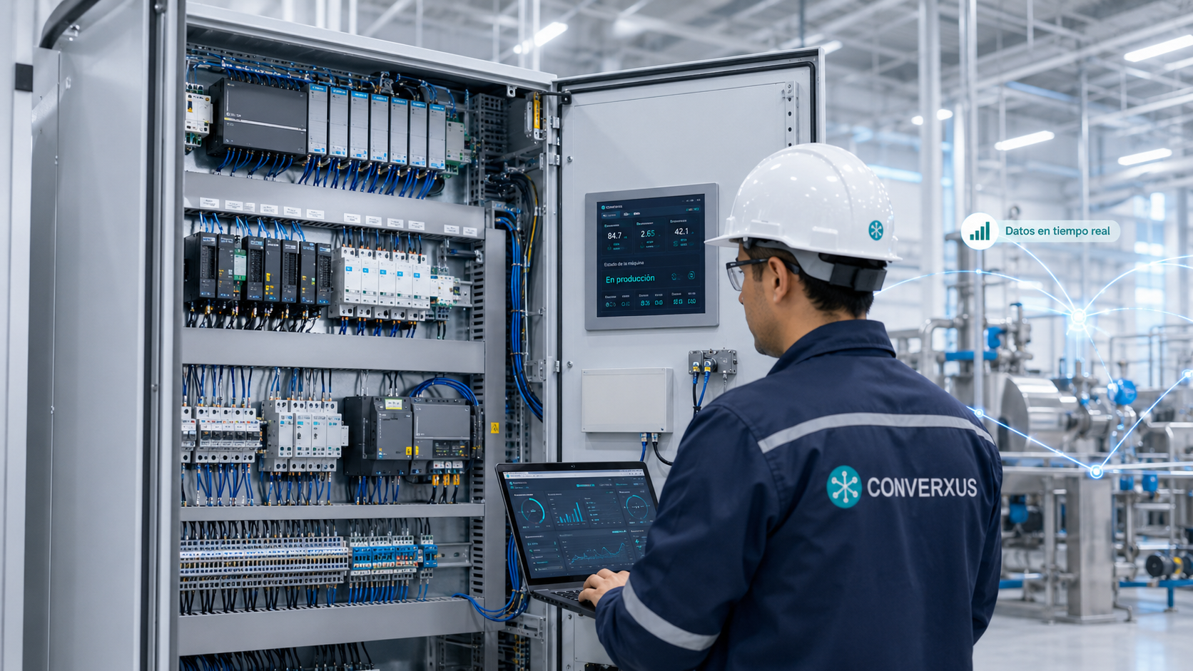 Tablero y componentes de automatización industrial
